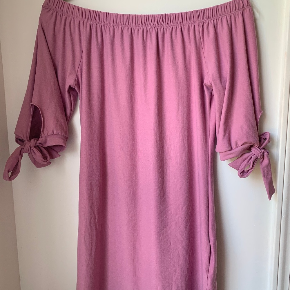 Light Purple Off-The-Shoulder Dress